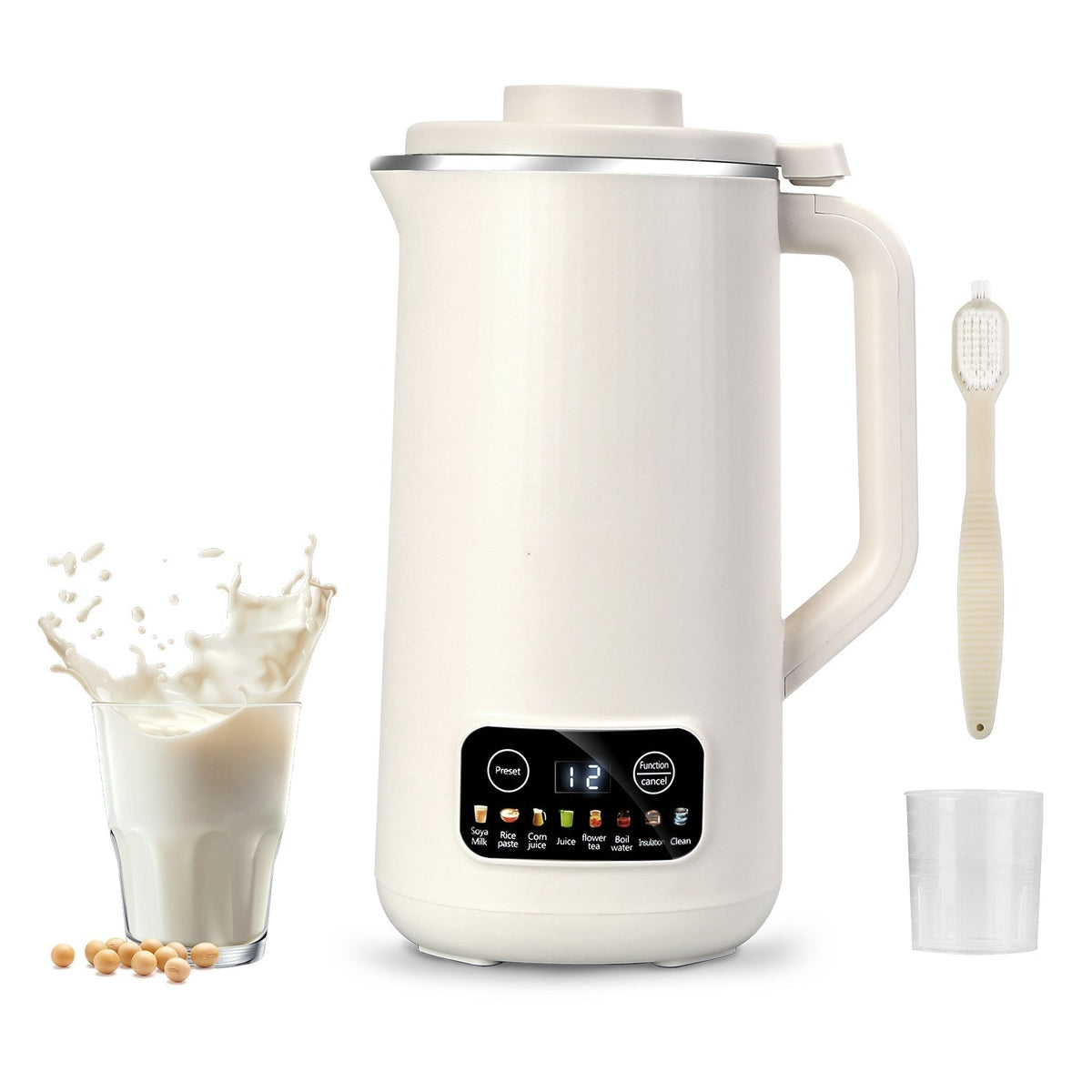 27OZ Nut Milk Maker with 12Hours Delay Function Self-Cleaning Keep Warm Automatic Soy Milk Maker Machine for Homemade Soya Milk Rice Paste Juice Corn