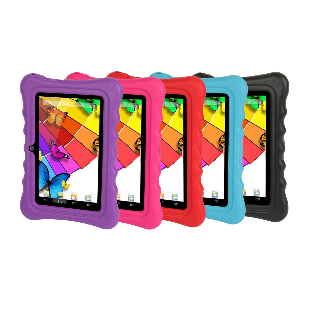 Shock-resistant Silicone Snap-on Case with Stand for 7Ó Tablets