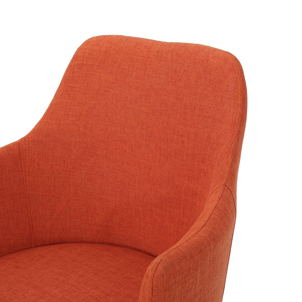 Elegant Dining Chair with Contoured Support - Orange, Dark Gray, Green