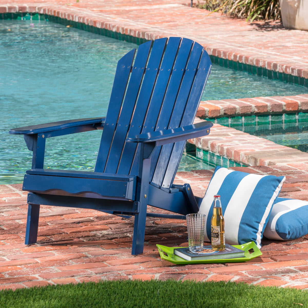 Malibu Adirondack Chair with Foldable Frame - Acacia Wood