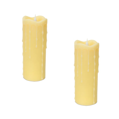 Simplux LED Dripping Candle with Moving Flame and Remote (Set of 2)