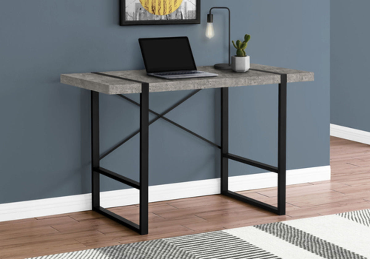 Industrial Design Computer Desk with Metal Frame - Multiple Colors