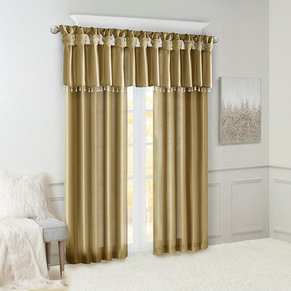 Twist Tab Lined Window Curtain Panel with DIY Twist Tabs - Bronze
