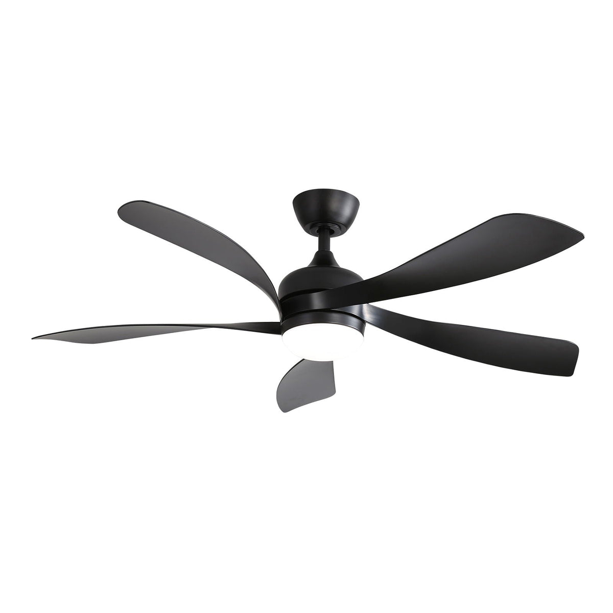 Ceiling Fan With 3-Color Dimmable LED Light - Black