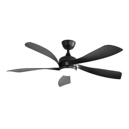Ceiling Fan With 3-Color Dimmable LED Light - Black