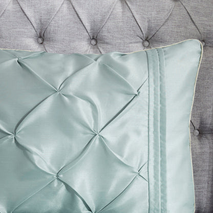 7 Piece Tufted Comforter Set - Seafoam King