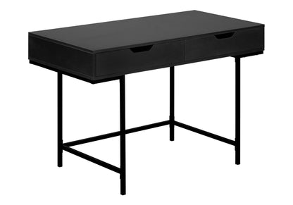 Contemporary Computer Desk with Storage Drawers - Stone-Look Finish