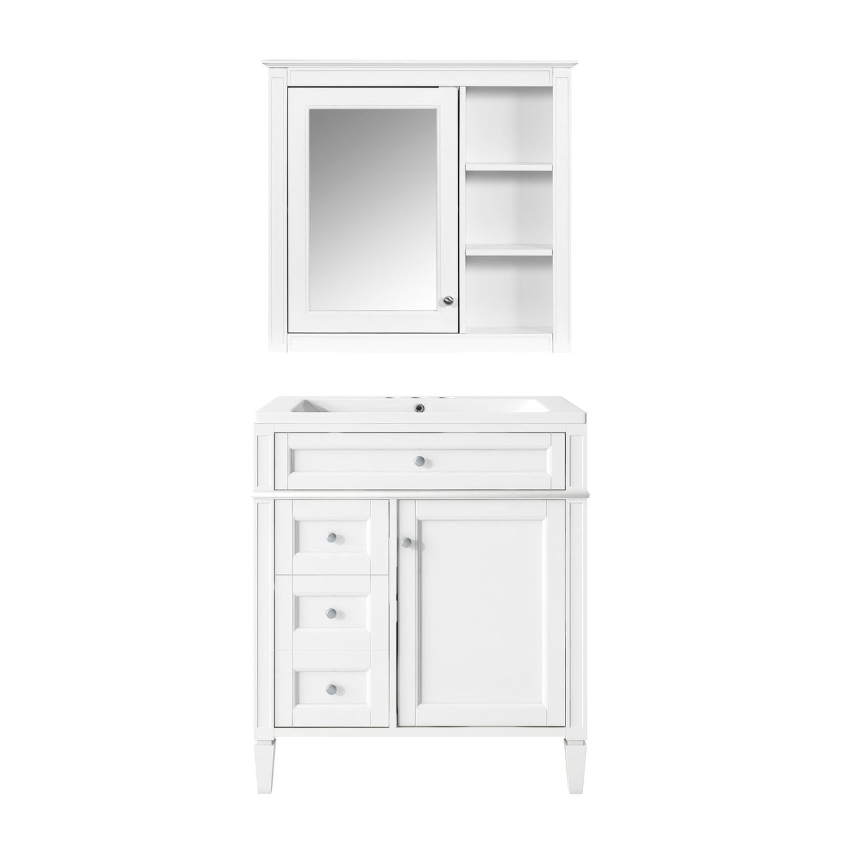 Bathroom Vanity with Medicine Cabinet and Storage - Multiple Colors