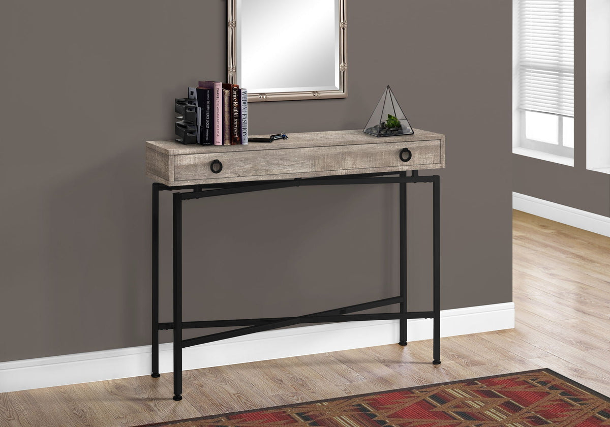 Accent Console Table with Functional Storage Drawer - Light Brown, Dark Brown, or Dark Gray
