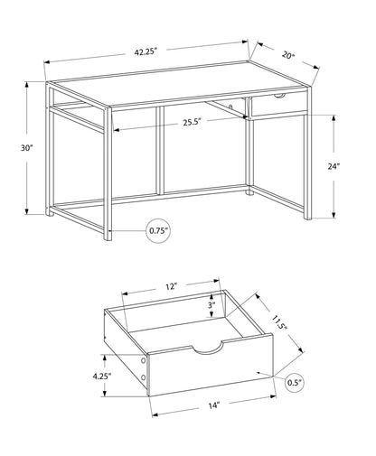 Modern Computer Desk with Storage Drawer - Multiple Colors