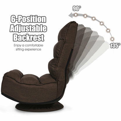 5-Position Folding Floor Gaming Chair