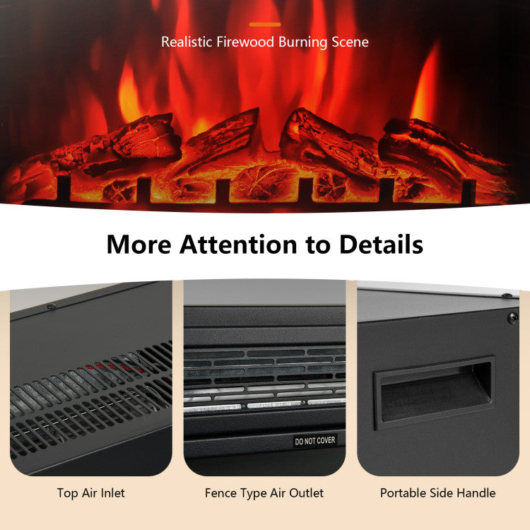 28" Electric Fireplace with Remote