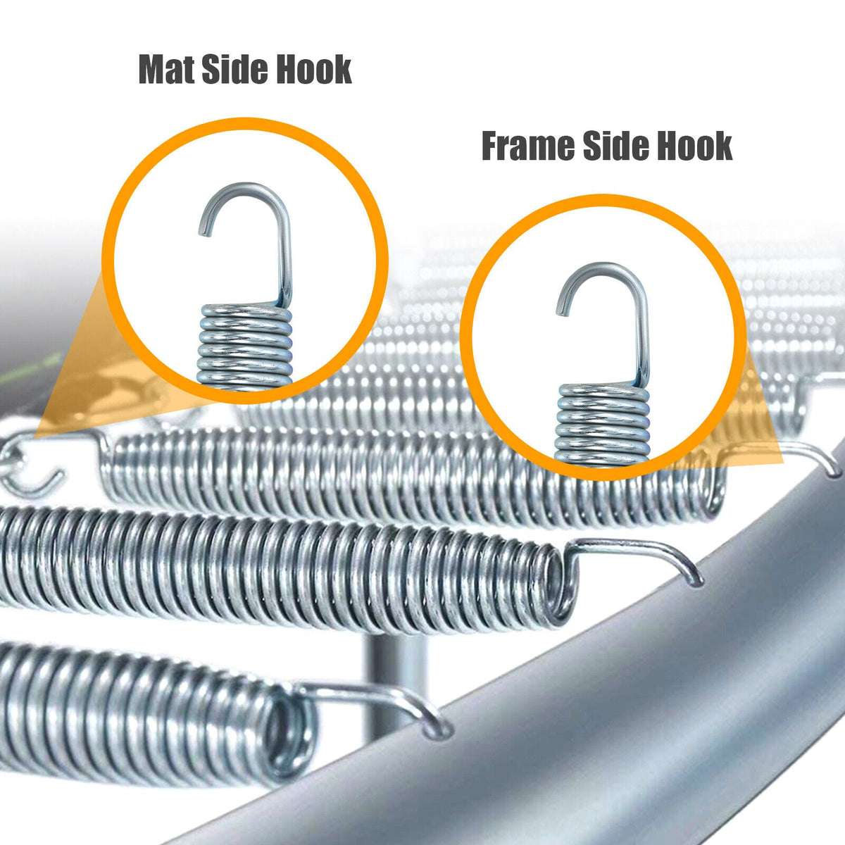7 Inch Rustproof Galvanized Steel Replacement Trampoline Elasticity Springs-7 Inch