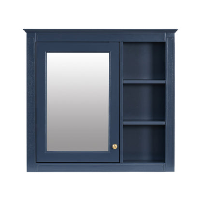 Wall Mounted Medicine Cabinet with Mirror and 3 Open Shelves - Multiple Colors