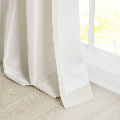 Twist Tab Lined Window Curtain Panel with Enhanced Privacy - White