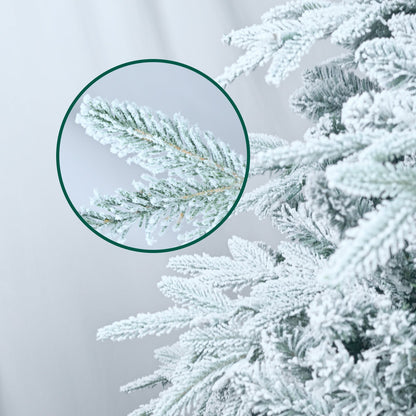 7.5ft Pre-Lit Flocked Artificial Christmas Tree