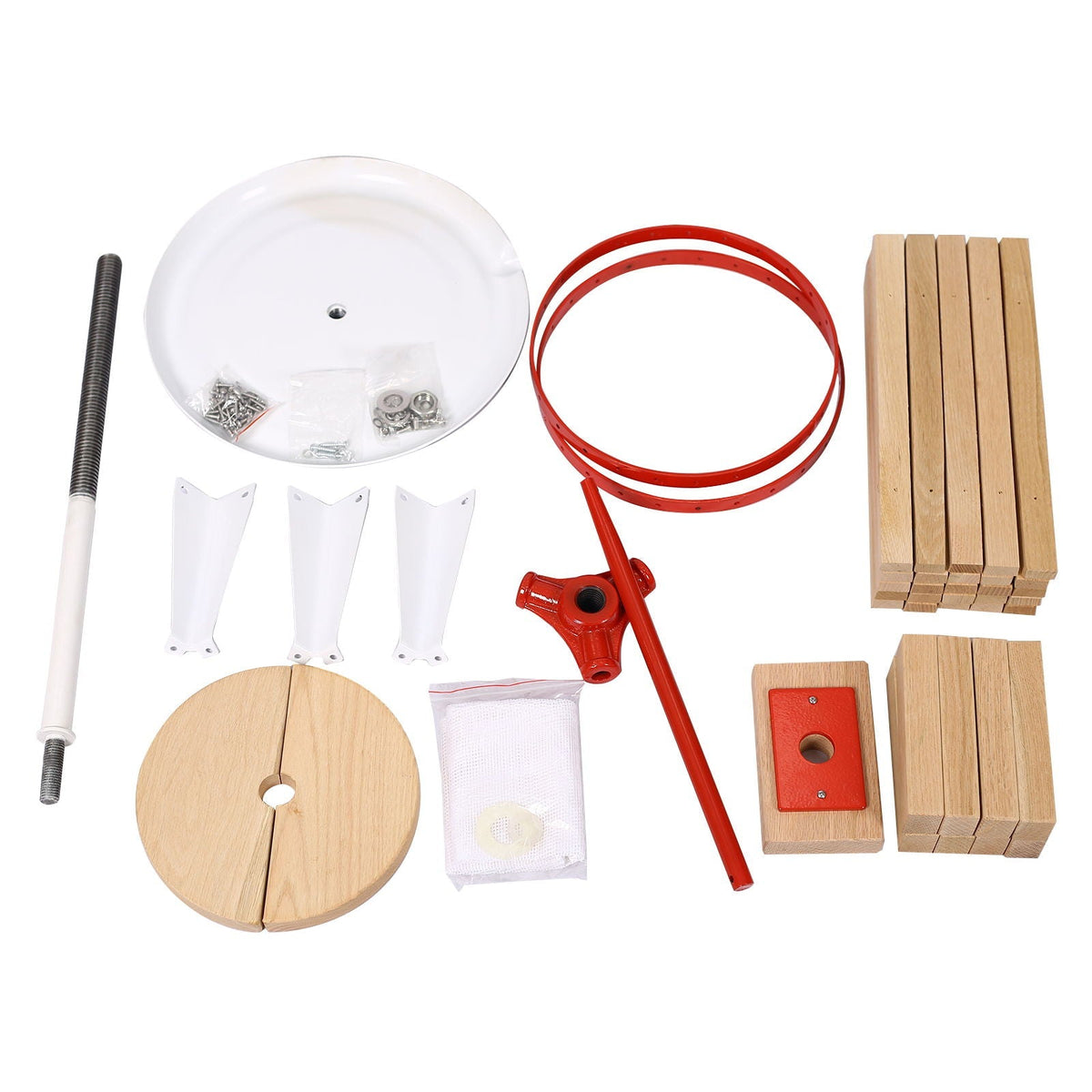 Fruit Wine Press Manual Juice Maker with Wide Plate - Light Brown