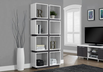 Contemporary 5-Tier White Bookshelf