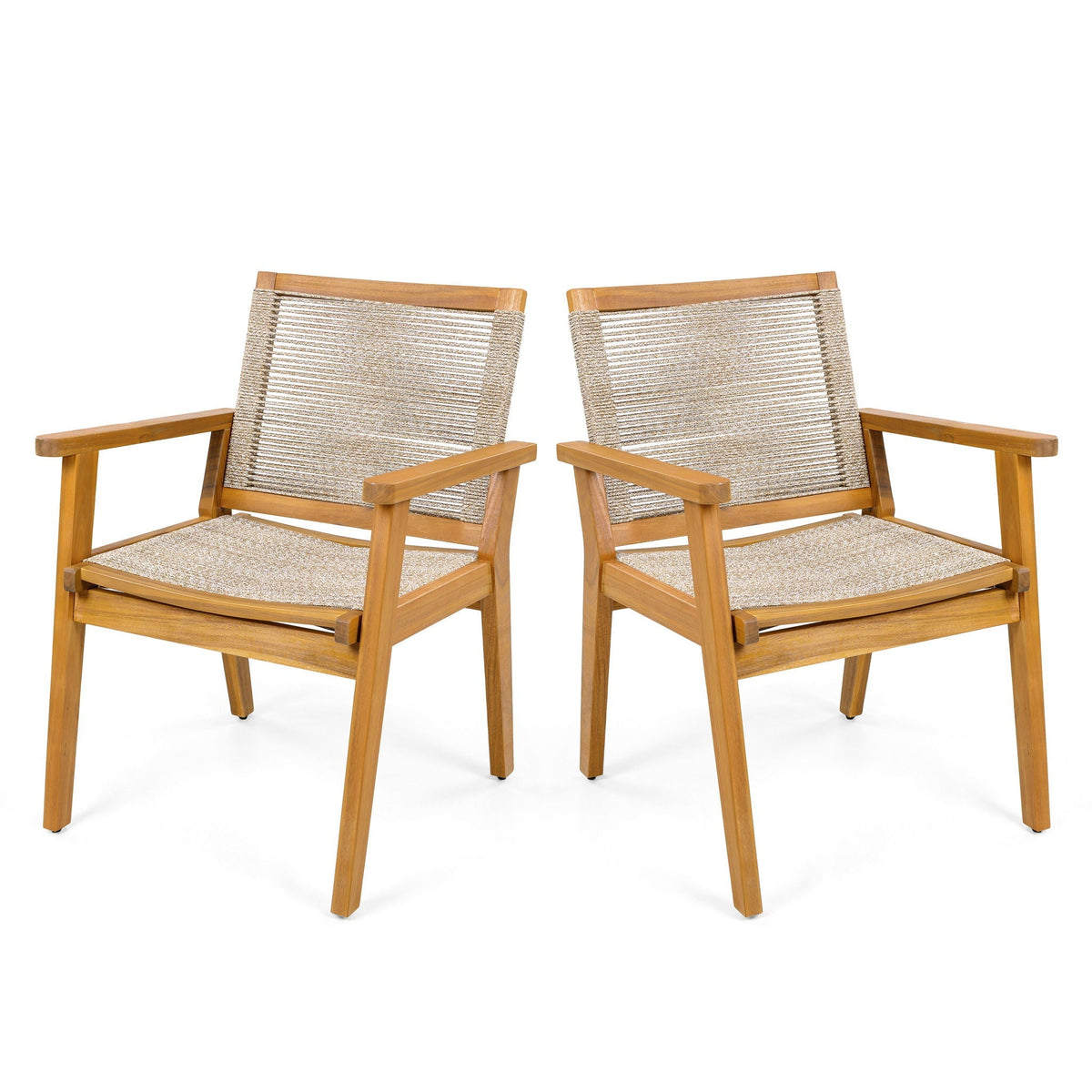 Outdoor Rope Dining Chair Set of 2