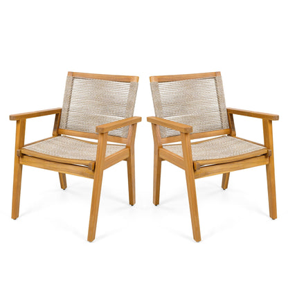 Outdoor Rope Dining Chair Set of 2