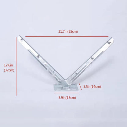 Galvanized V-Bracket for Razor Wire Fence Support - Corrosion Resistant - Silver