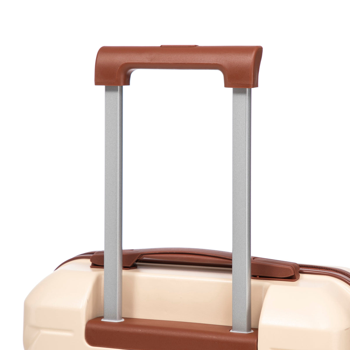 Beige 2-Piece Spinner Luggage Set with Hard Shell - Beige