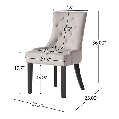 Contemporary Cheney Dining Chair Set with Tufted Design – Upholstered