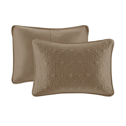 Reversible Quilt Set with Antimicrobial Treatment - Mocha