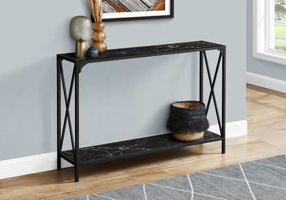 Accent Console Table with Two-Tier Design - Black