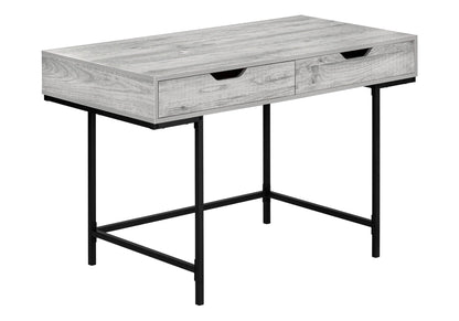 Contemporary Computer Desk with Storage Drawers - Stone-Look Finish