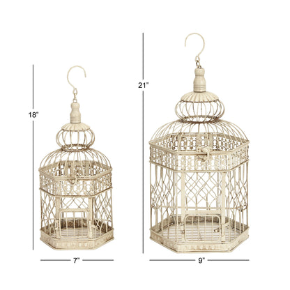 Cream Vintage Metal Birdcage