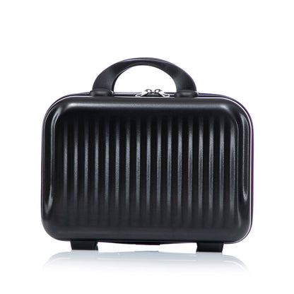 ABS Spinner Wheel Luggage Set with Cosmetic Case - Black