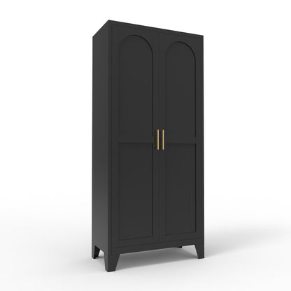 Shapely Doors Metal Storage Cabinet with Adjustable Shelves - White, Black, or Beige
