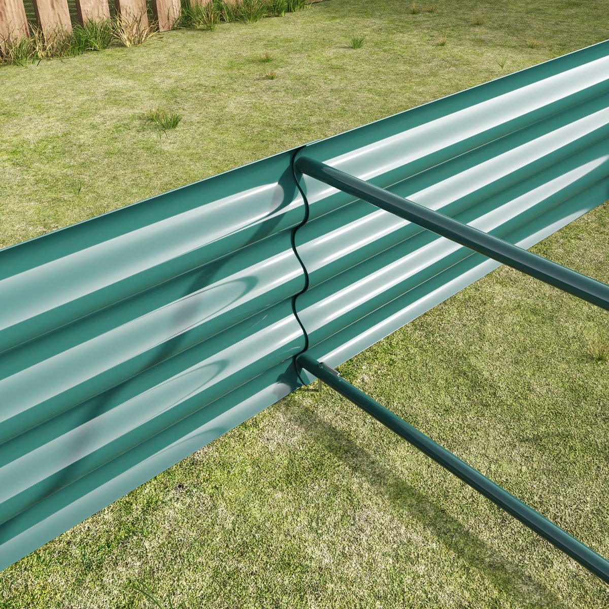 Metal Raised Garden Bed Kit with Anti-Rust Coating - Silver
