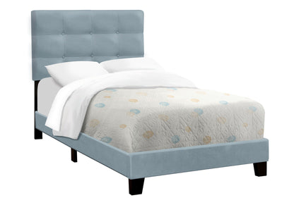 Transitional Upholstered Bed Frame with Tufted Fabric - Multiple Colors