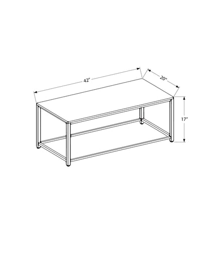 Rectangular Coffee Table with Terracotta Top - Light Brown or Dark Gray