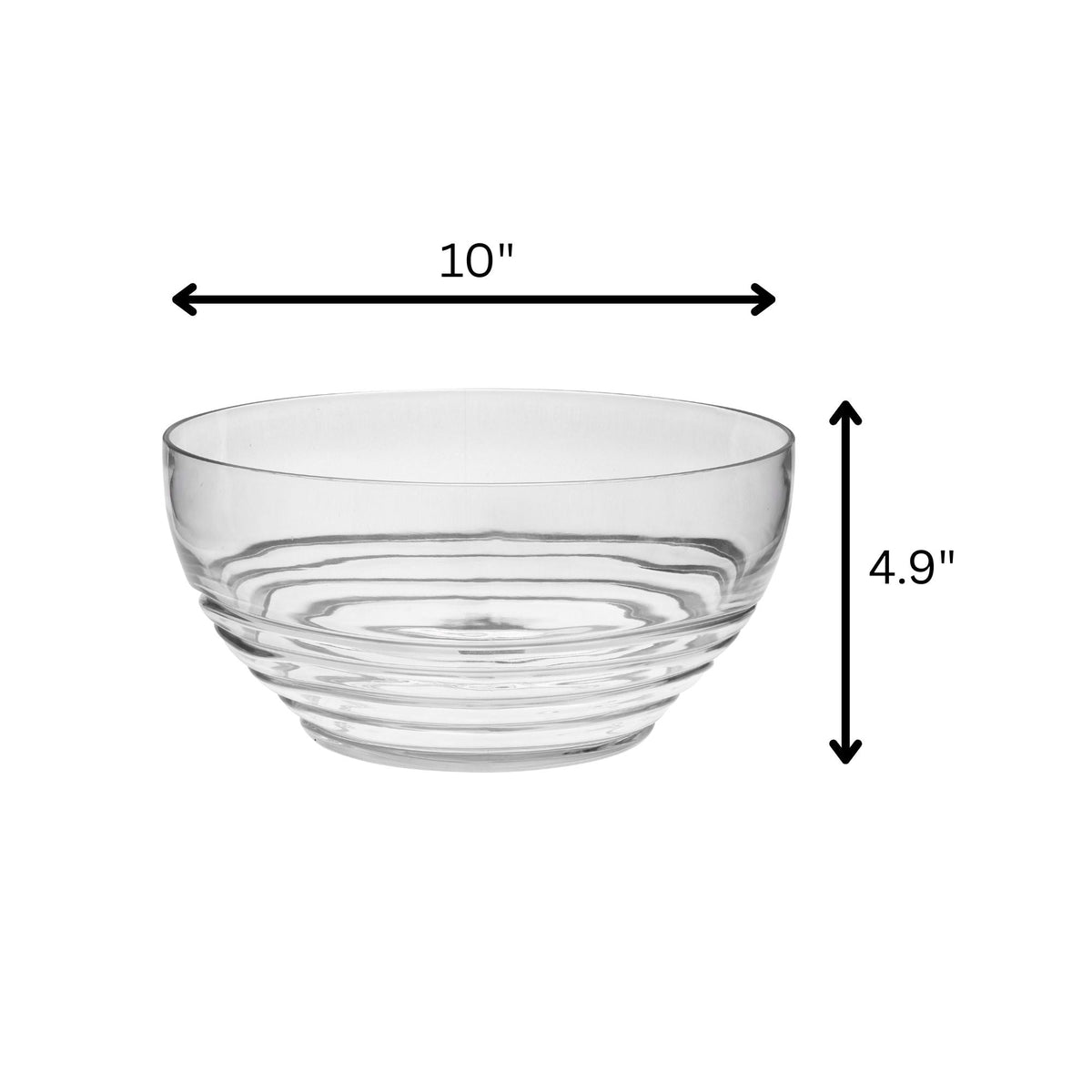 Swirl Acrylic Serving Bowls with Unbreakable Design - Light Blue or White