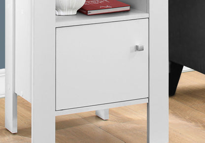 Wood Accent Nightstand with Storage - Transitional Style