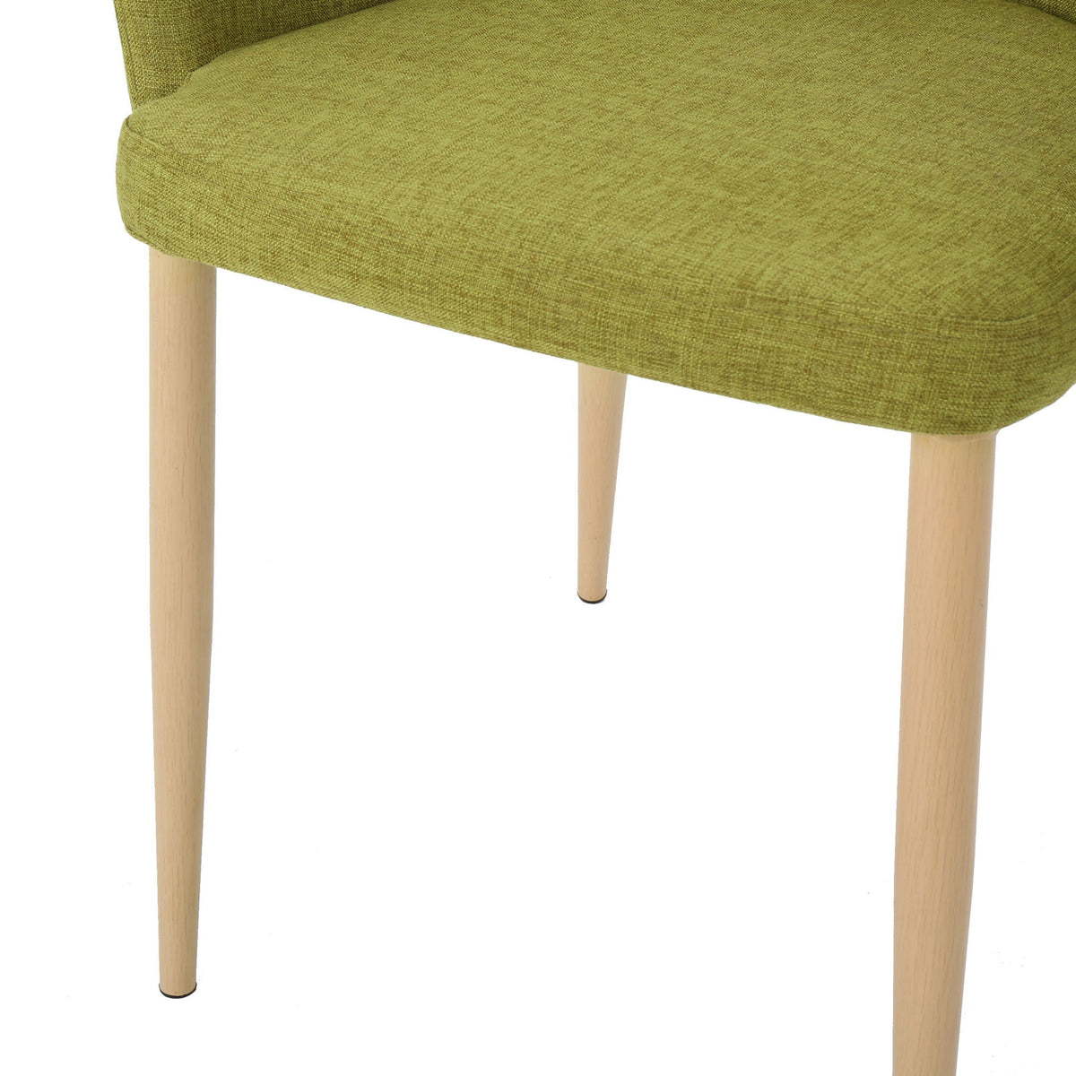 Elegant Dining Chair with Contoured Support - Orange, Dark Gray, Green