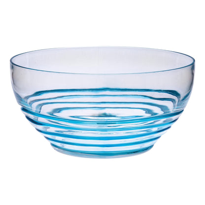 Swirl Acrylic Serving Bowls with Unbreakable Design - Light Blue or White