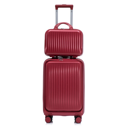 ABS Spinner Wheel Luggage Set with Combination Lock - Red