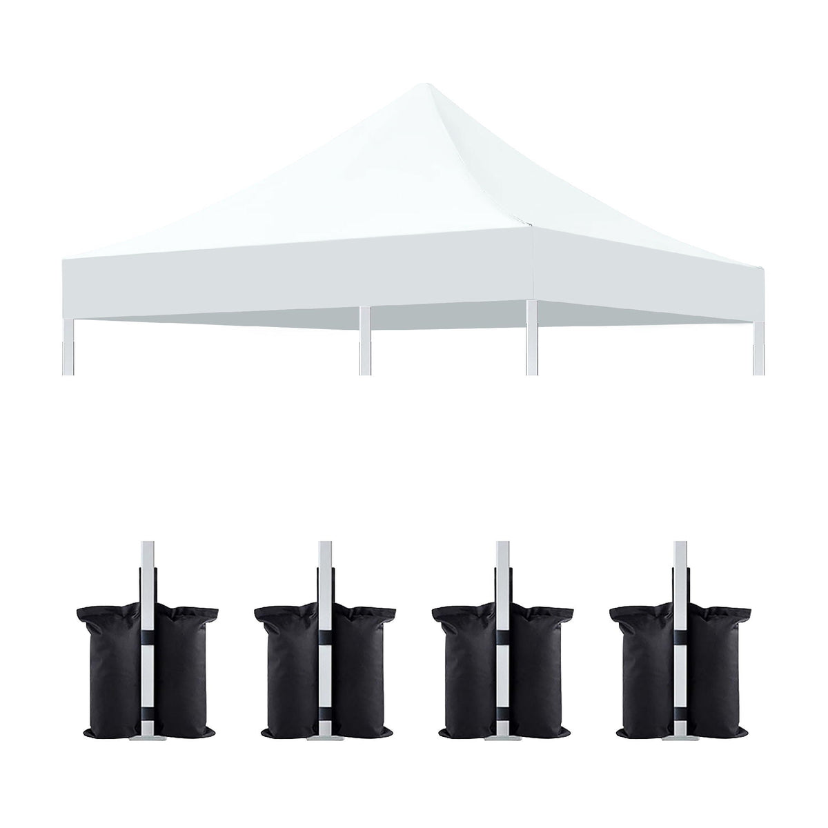 10'x10' Canopy Replacement Top with UPF 50+ Protection - White or Dark Gray