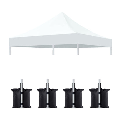 10'x10' Canopy Replacement Top with UPF 50+ Protection - White or Dark Gray