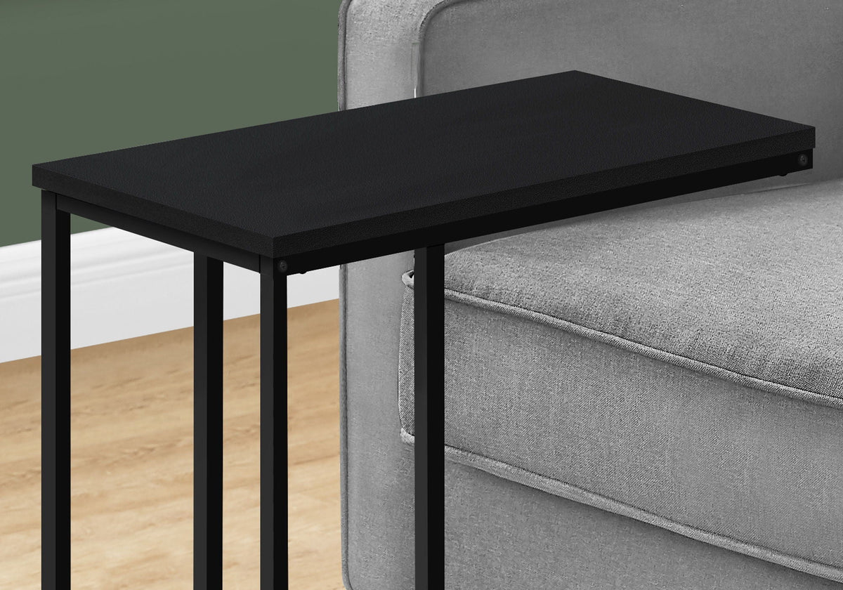 C-Shaped Metal Accent Table with Space-Saving Functionality - Multiple Colors