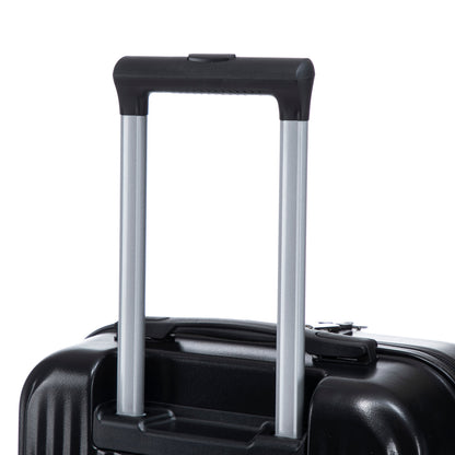 ABS Spinner Wheel Luggage Set with Cosmetic Case - Black