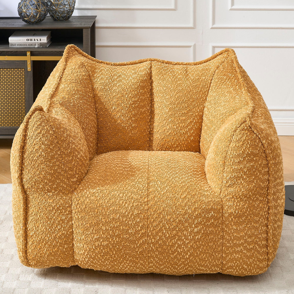 Chenille Arm Chair with Highly Resilient Foam - Multiple Colors