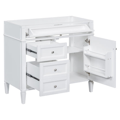 Bathroom Vanity with 2 Drawers and Tip-Out Storage - Multiple Colors