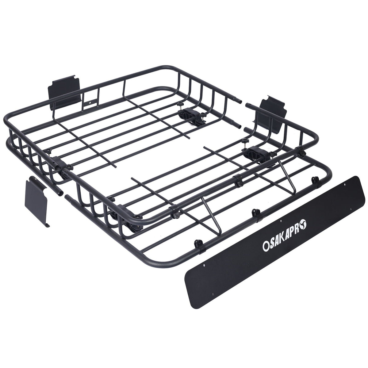 Rooftop Cargo Carrier Basket Steel Universal Fit - Black