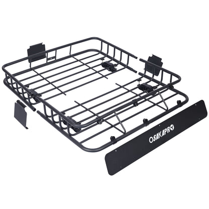 Rooftop Cargo Carrier Basket Steel Universal Fit - Black