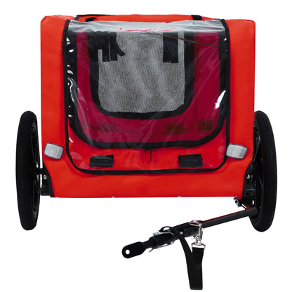 Pet Bike Trailer with Foldable Steel Frame - Small & Medium Pets